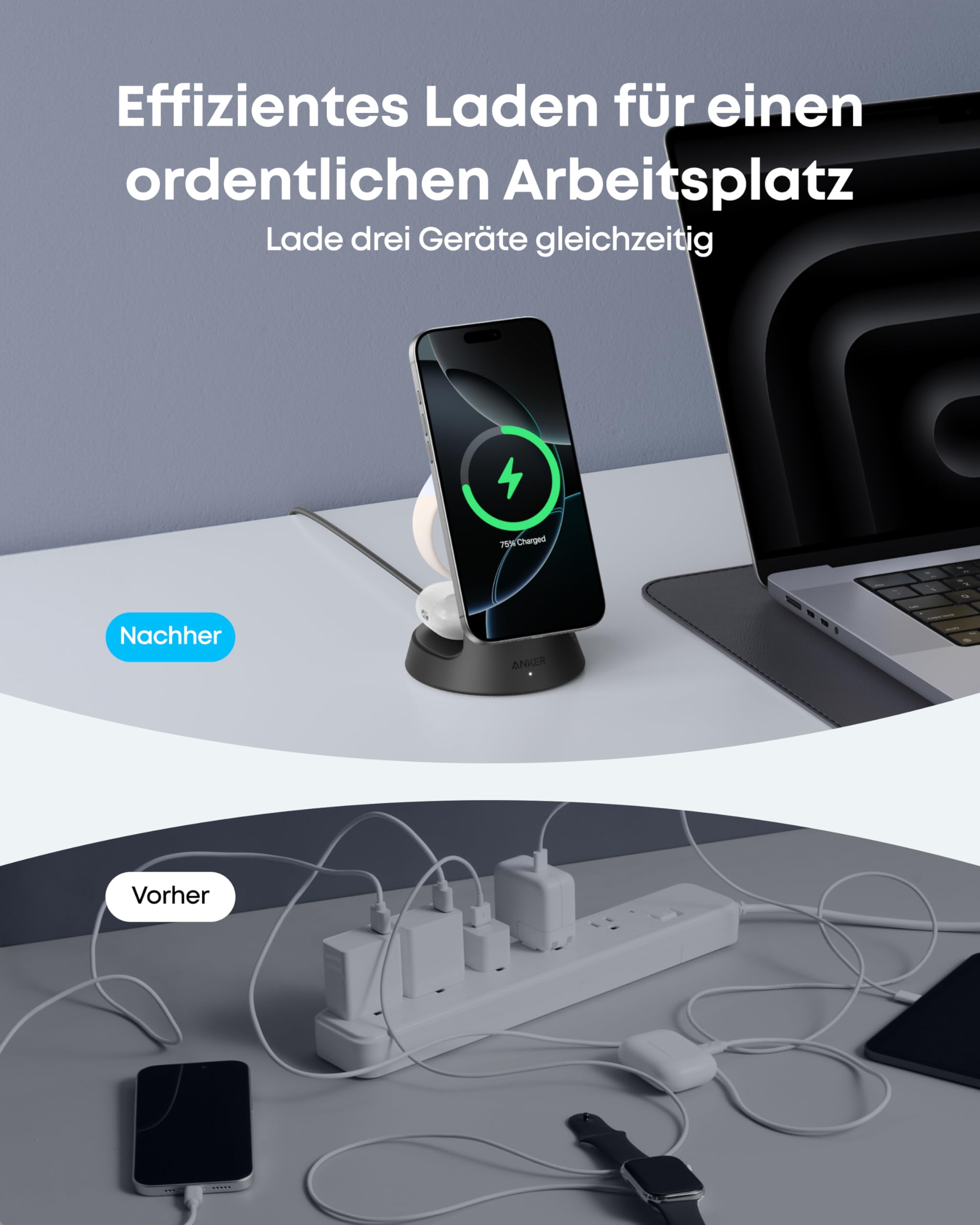 Anker kabellose Ladestation (3-in-1, Magnetischer, St?nder) - Image 6