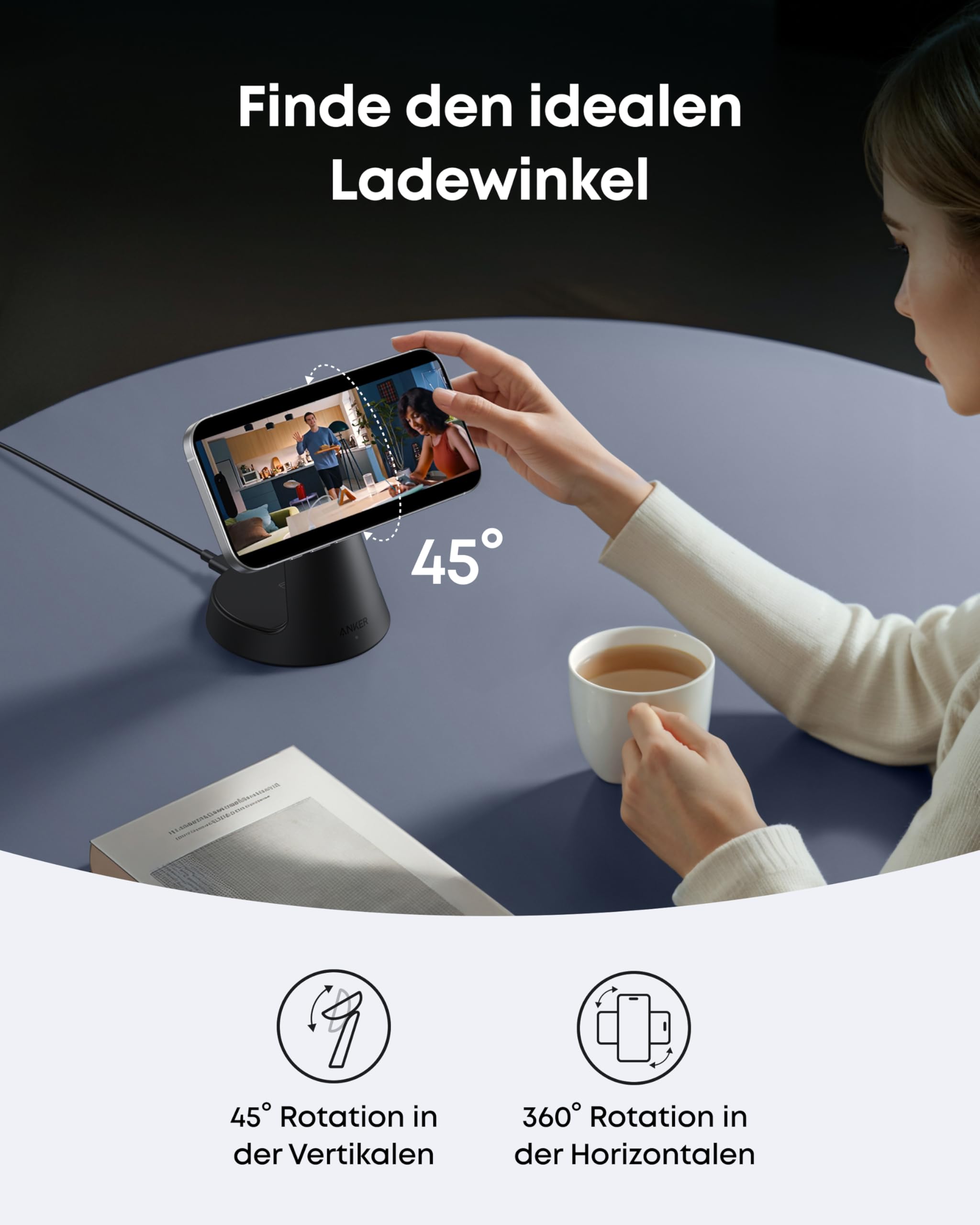 Anker kabellose Ladestation (3-in-1, Magnetischer, St?nder) - Image 7