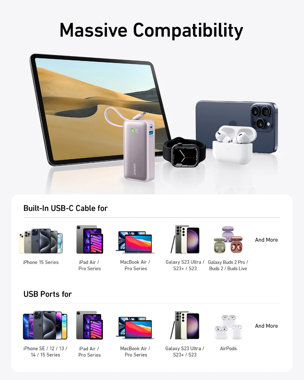 Anker Nano Power Bank (30W, Built-In USB-C Cable) | Customizable - Image 23