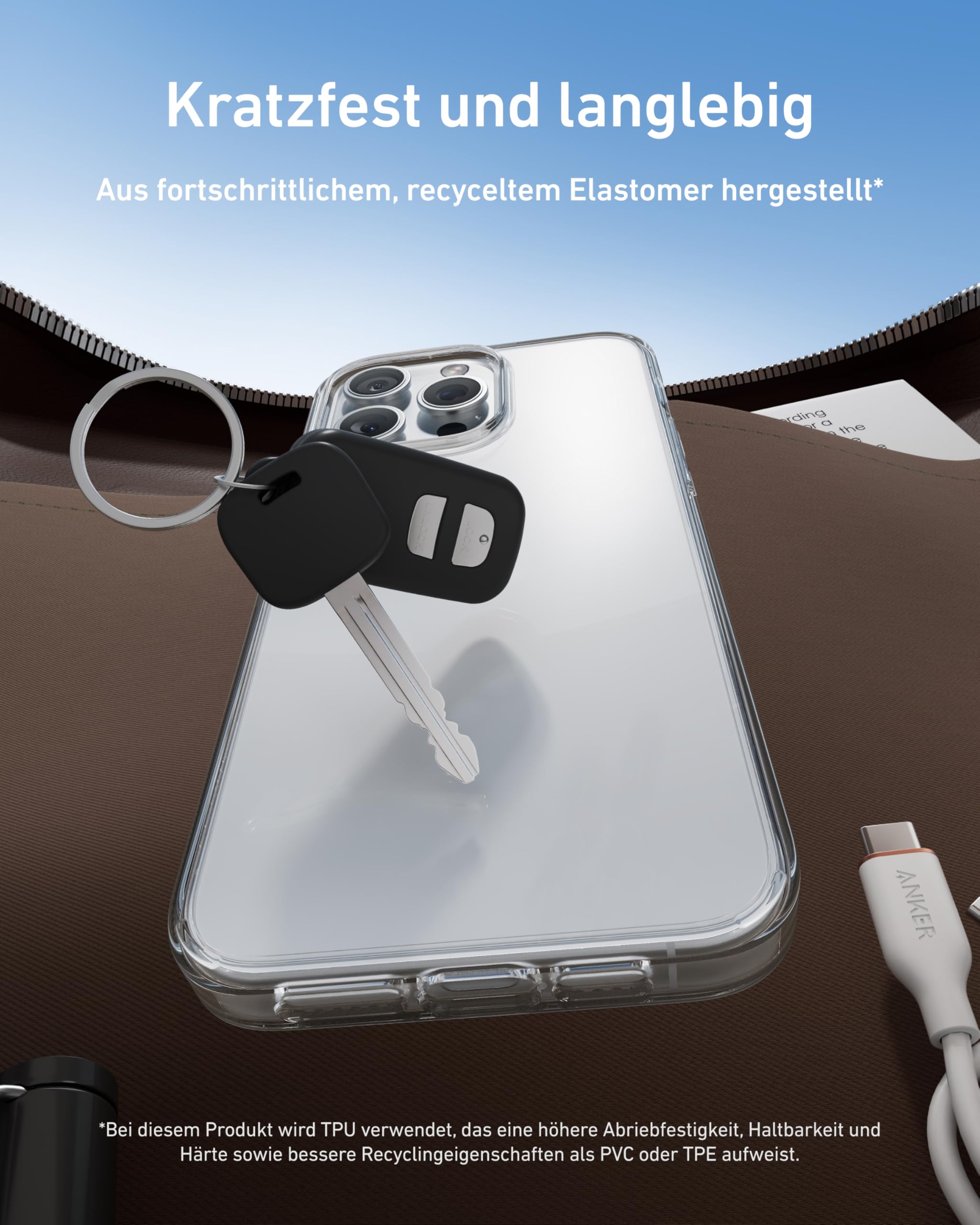 Anker iPhone 16 H??lle, Sto?fest nach Milit?rstandard, Transparent & Vergilbungsresistent - Image 4