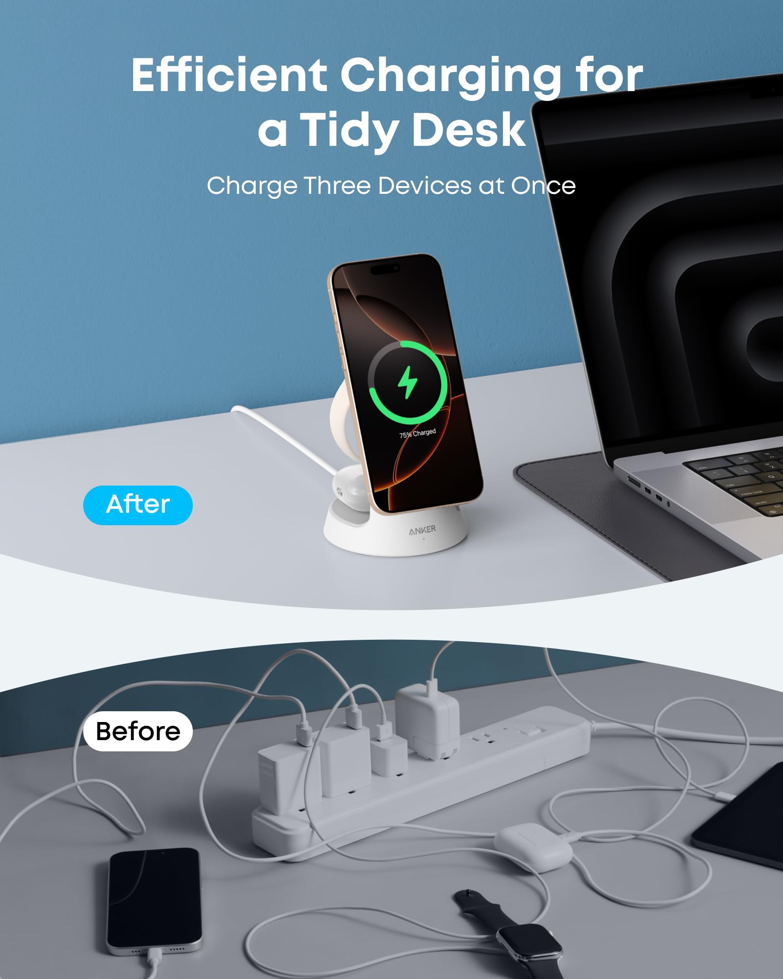 Anker MagGo Wireless Charging Station (3-in-1, Dock Stand) - Image 13