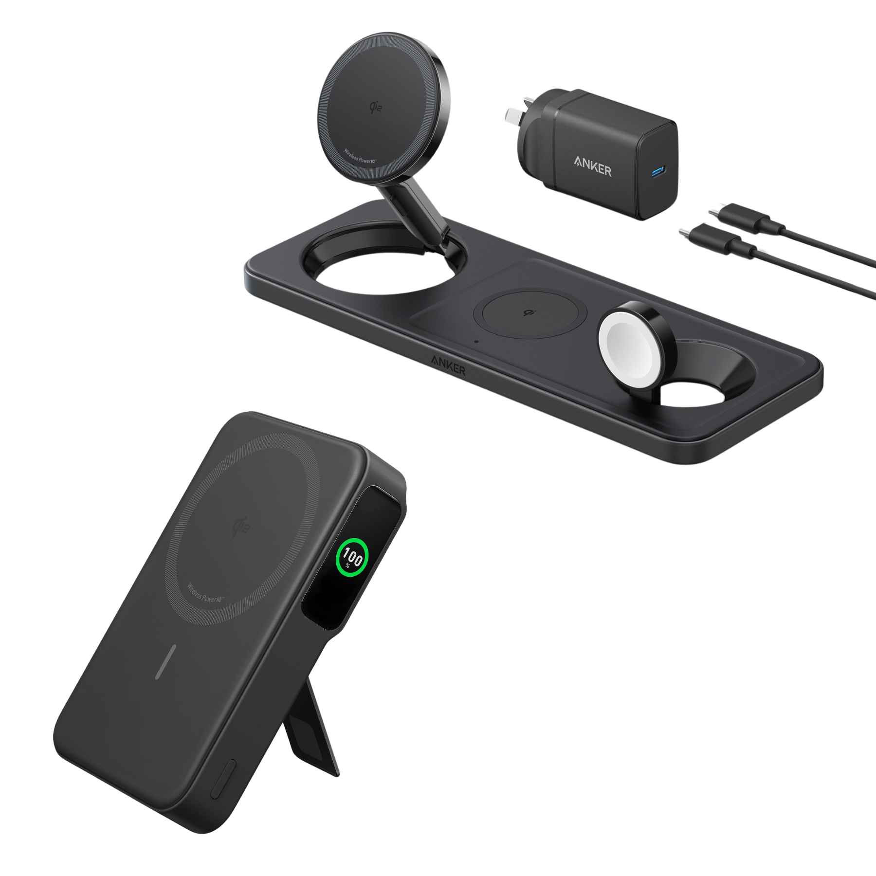 Anker MagGo Wireless Charging Station (3-in-1 Pad) and MagGo Power Bank (10K)