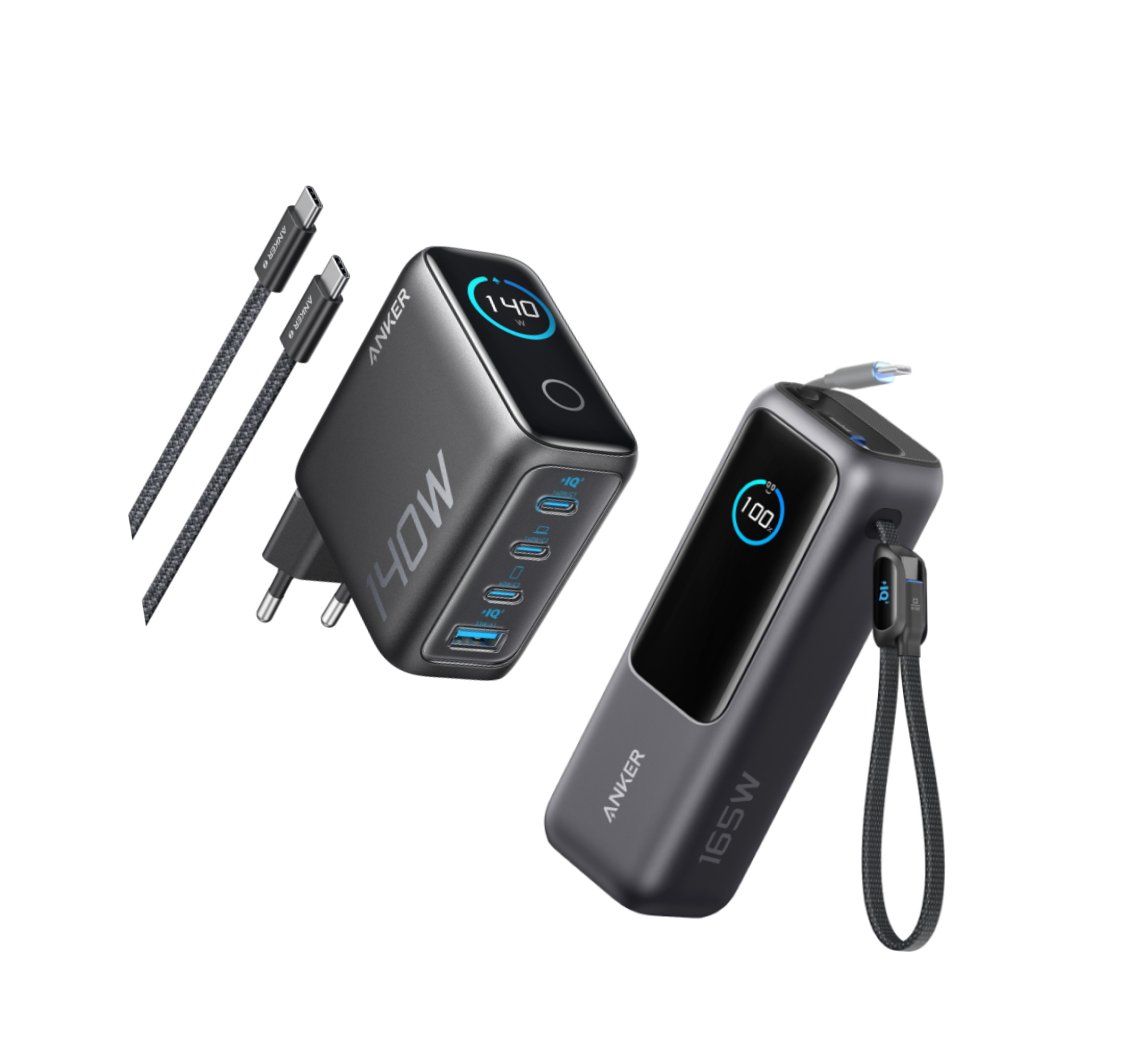Anker Powerbank (25K, 165W, Integriertes + einziehbares Kabel) + Ladeger?t (140W, 4-Port, PD 3.1) mit USB-C Kabel - Image 14