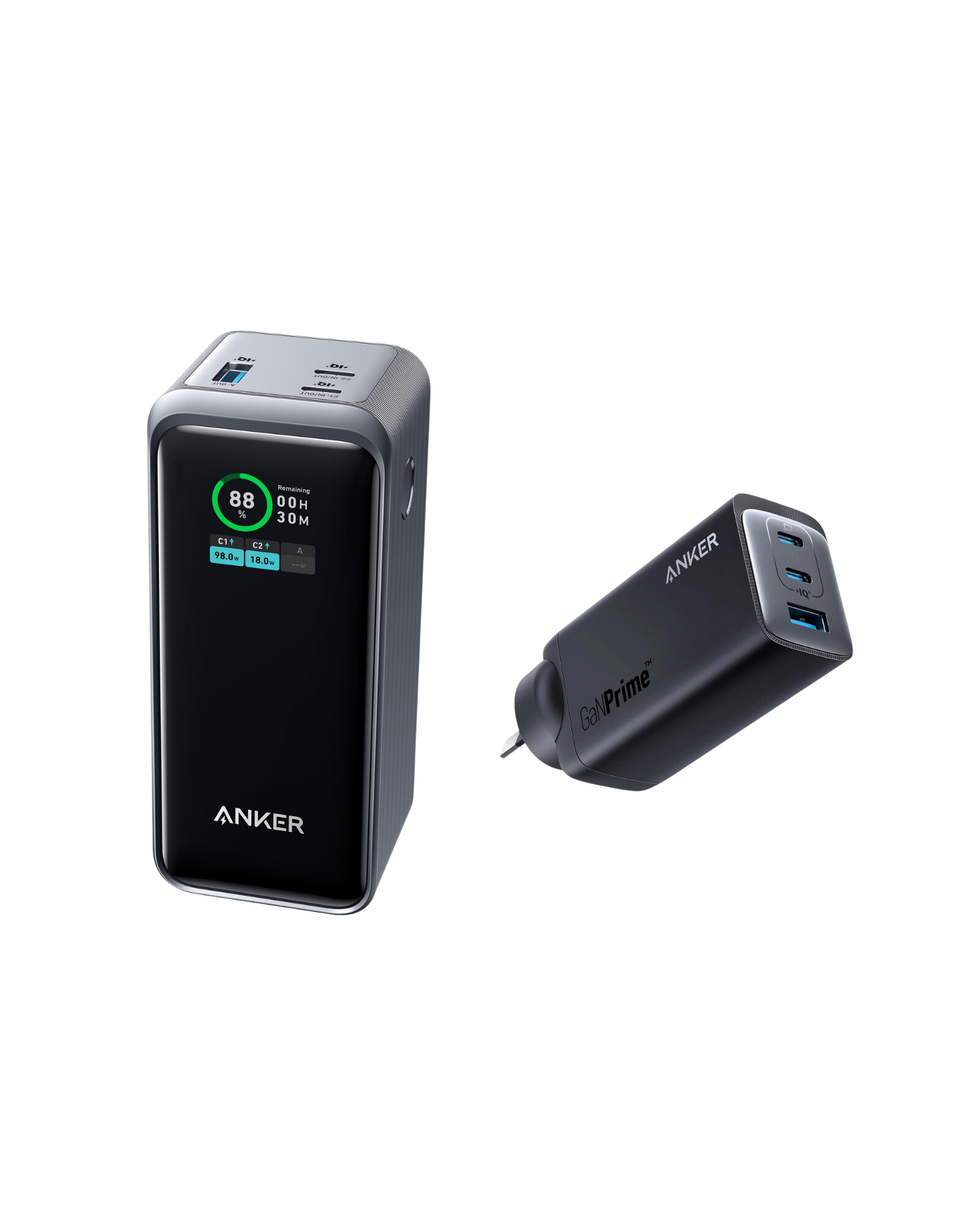 Anker Prime 20,000mAh Power Bank (200W) and 737 Charger (GaNPrime 120W)