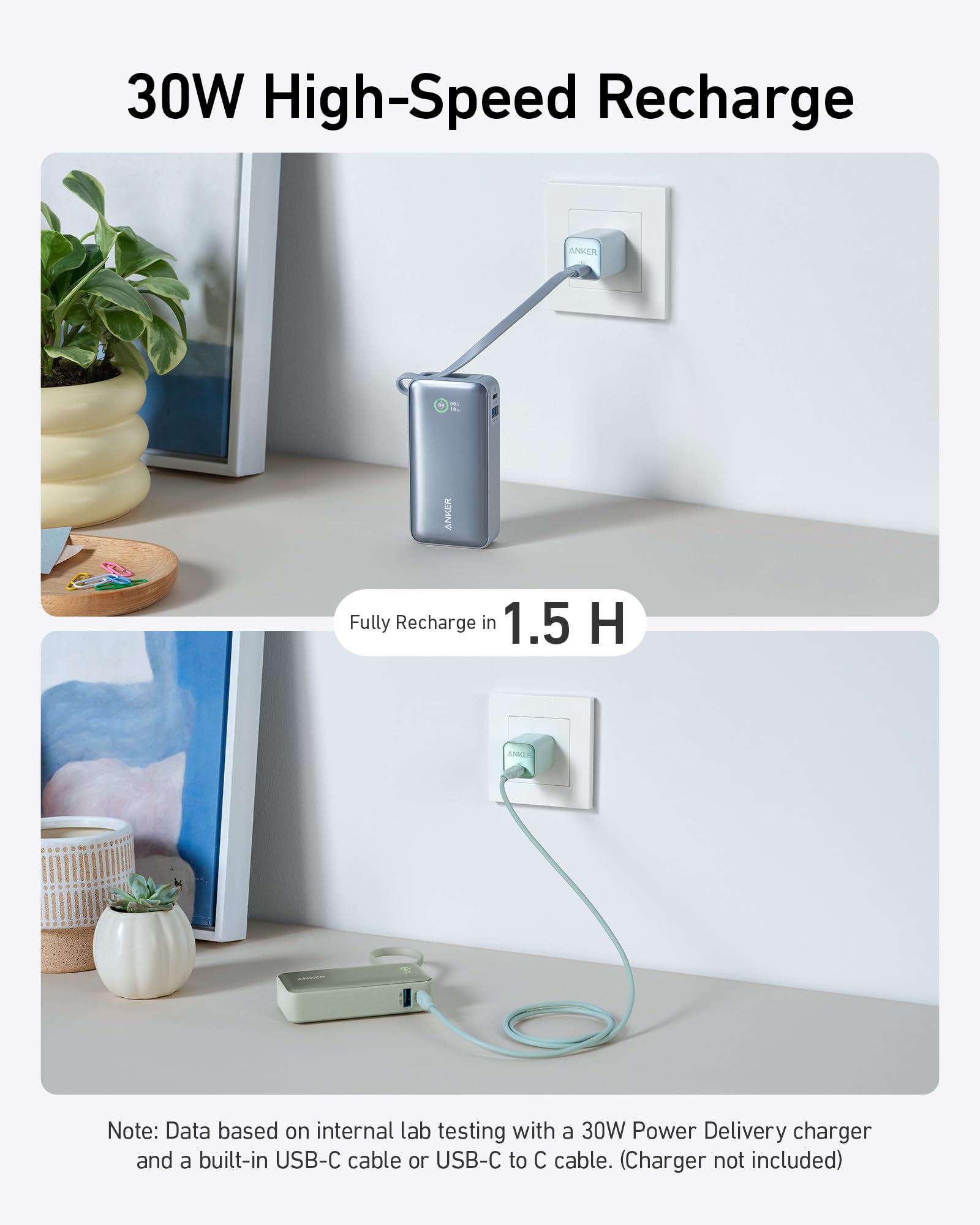 Anker Nano Power Bank (30W, Built-In USB-C Cable) | Customizable - Image 26