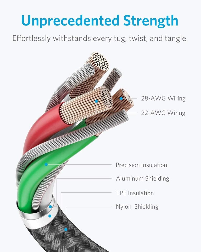 Anker 331 USB-A to Lightning Cable (1.8m Nylon), MFi Certified - Image 7